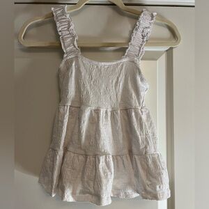 Altar'd State Cream Ruffled Camisole
